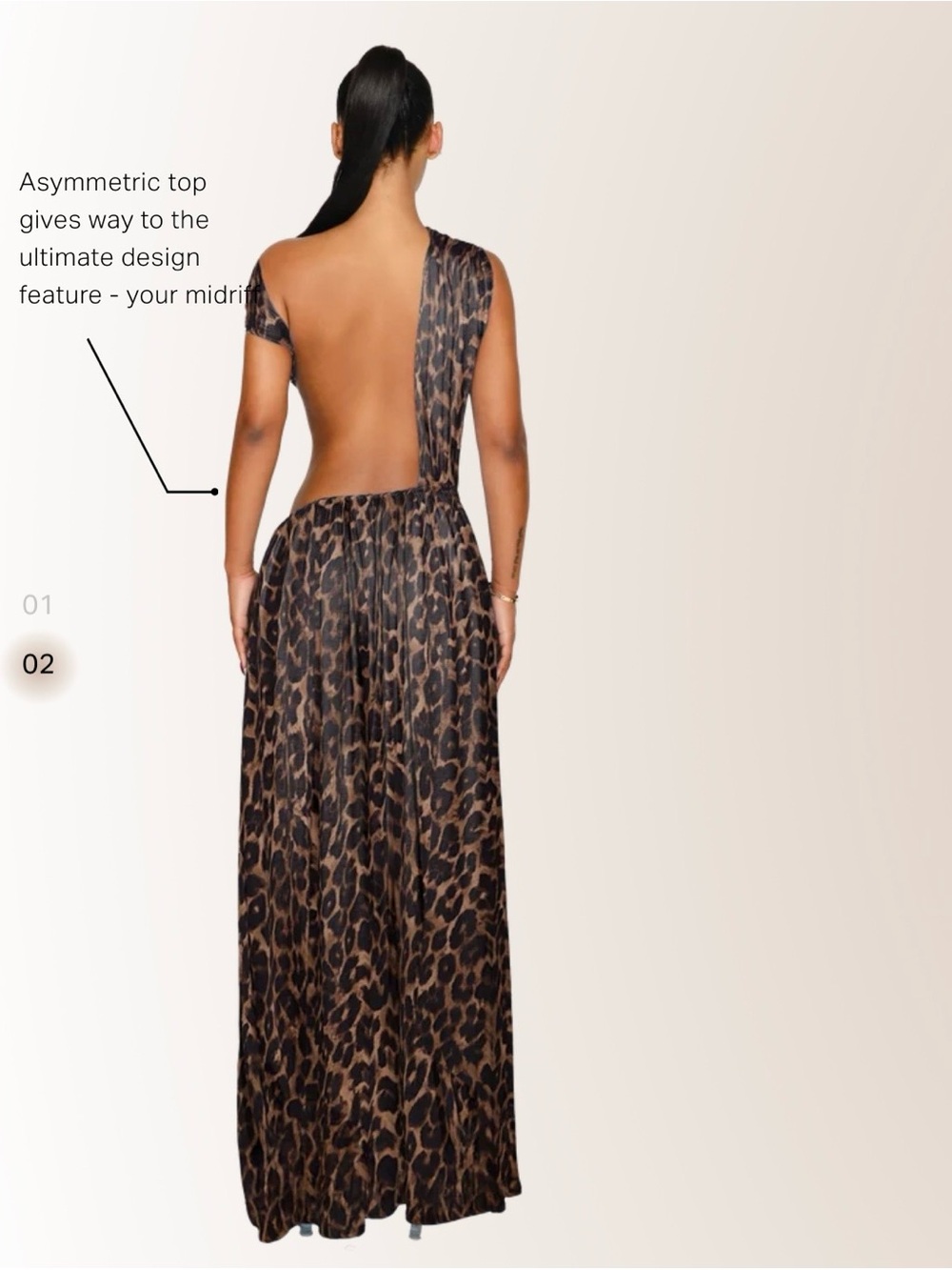 Coucoo CARONI DRESS -BIG CAT Leopard Print - Picture 2 of 2